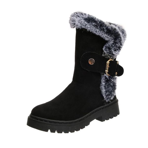 women snow boots winter shoes fur ladies buckle sedue fashion woman autumn mujure botas warm plush mid calf, Black
women snow boots winter shoes fur ladies buckle sedue fashion woman autumn mujure botas warm plush mid calf, Black