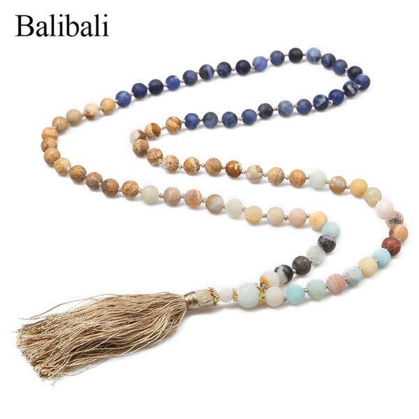 pendant necklaces balibali semi-precious stone beaded necklace women mixed scrub beads statement tassel chained kolye friendship gifts, Silver
pendant necklaces balibali semi-precious stone beaded necklace women mixed scrub beads statement tassel chained kolye friendship gifts, Silver