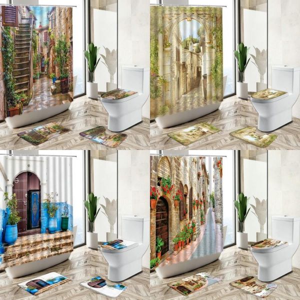 shower curtains greek village street view curtain plants flower rattan garden scenery non-slip carpet toilet cover floor mat set washable
shower curtains greek village street view curtain plants flower rattan garden scenery non-slip carpet toilet cover floor mat set washable