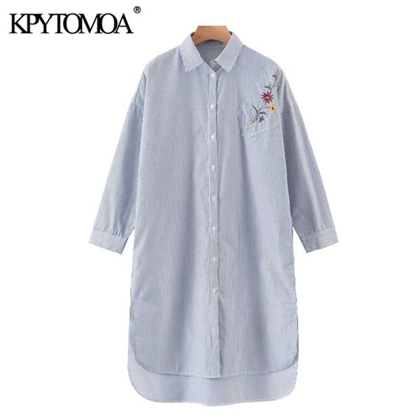 women fashion floral embroidery striped asymmetry blouses long sleeve button-up female shirts chic 210420, White
women fashion floral embroidery striped asymmetry blouses long sleeve button-up female shirts chic 210420, White