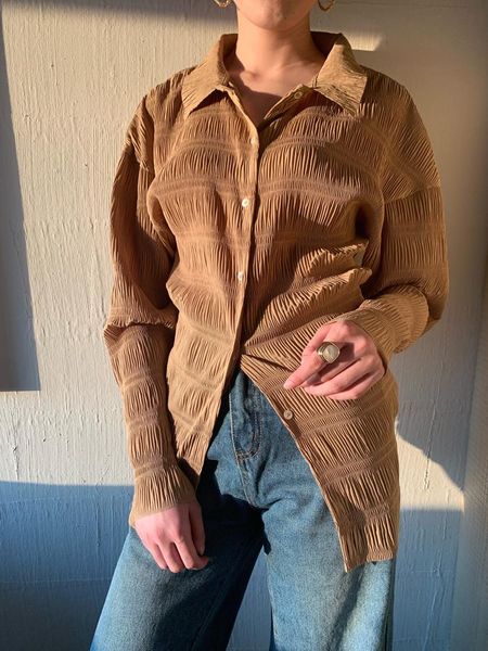 women's blouses & shirts women pleated blouse turn-down collar lady long sleeve single breasted solid color shirt female casual 2021, White
women's blouses & shirts women pleated blouse turn-down collar lady long sleeve single breasted solid color shirt female casual 2021, White