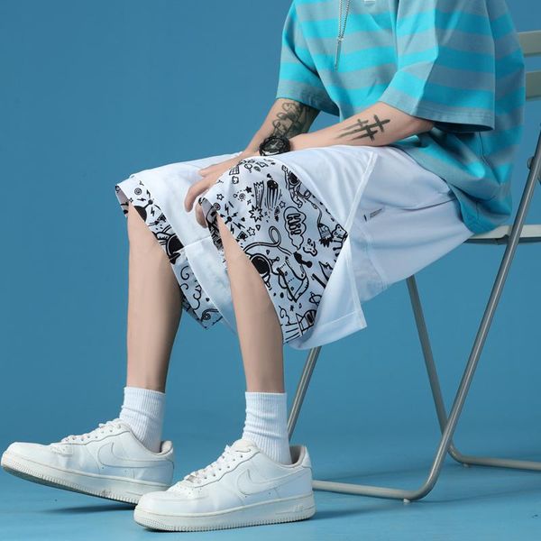 men's shorts 2021 sports pants summer gym workout breathable quick-drying sportswear jogger printing brand, White;black
men's shorts 2021 sports pants summer gym workout breathable quick-drying sportswear jogger printing brand, White;black