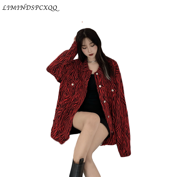 autumn jeans jacket women loose temperament zebra pattern coat slimming fashion denim harajuku accessories veste femme women's jackets, Black;brown
autumn jeans jacket women loose temperament zebra pattern coat slimming fashion denim harajuku accessories veste femme women's jackets, Black;brown