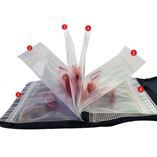 fishing accessories bag mesh soft bait lure binder portable sequin storage box for worms and jigs
fishing accessories bag mesh soft bait lure binder portable sequin storage box for worms and jigs