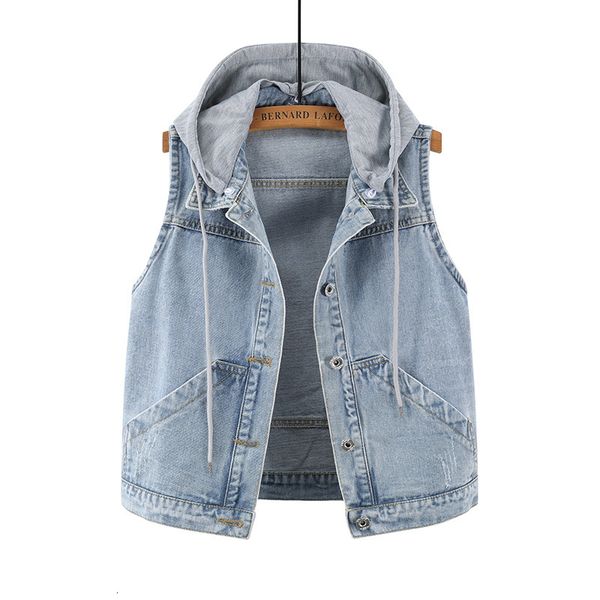 jackets women's sleeveless jacket loose waistcoat female hooded denim vest single-breasted plus size jeans coat 4xl 5xl jc176, Black;brown
jackets women's sleeveless jacket loose waistcoat female hooded denim vest single-breasted plus size jeans coat 4xl 5xl jc176, Black;brown