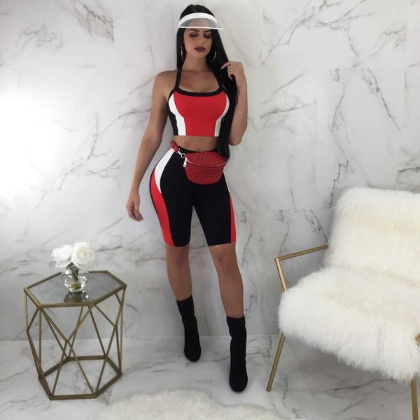 women's two piece pants pants halter women two-piece sets short knee fashion color matching lady racing suit riding sports casual dq0b, White
women's two piece pants pants halter women two-piece sets short knee fashion color matching lady racing suit riding sports casual dq0b, White