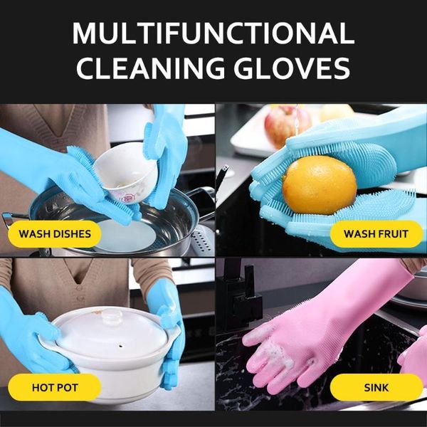 disposable gloves 1pair durable scrubber magic cleaning brush silicone kitchen dishwashing pet bathing dish washing
disposable gloves 1pair durable scrubber magic cleaning brush silicone kitchen dishwashing pet bathing dish washing