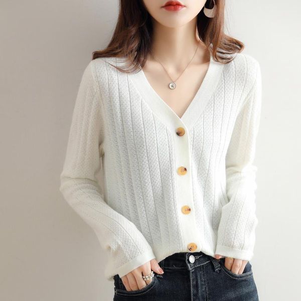 women's knits & tees long sleeve 100% wool knitted cardigan sweater women autumn solid soft cardigans female fashion coat 2021, White
women's knits & tees long sleeve 100% wool knitted cardigan sweater women autumn solid soft cardigans female fashion coat 2021, White