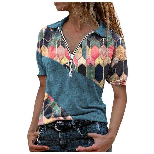 women summer t-shirt v-neck zipper short sleeves print loose for female casual ladies sleeve #t1g women's, White
women summer t-shirt v-neck zipper short sleeves print loose for female casual ladies sleeve #t1g women's, White