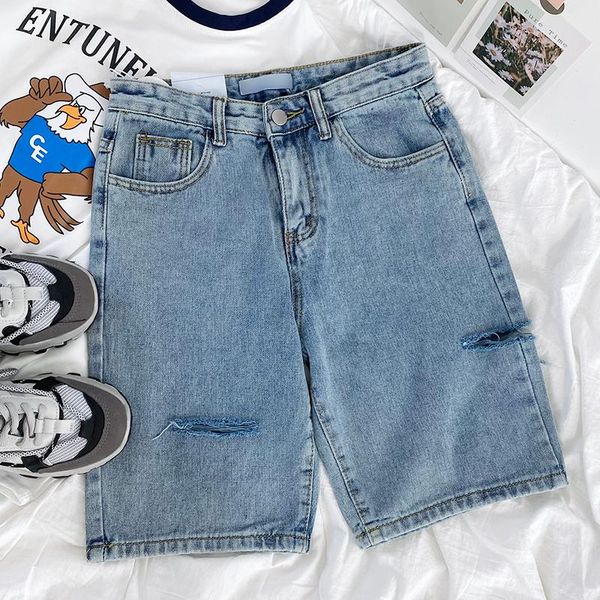 women's jeans hole washed blue retro basic summer korean high waist loose straight five-point denim shorts
women's jeans hole washed blue retro basic summer korean high waist loose straight five-point denim shorts