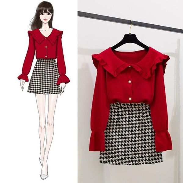 spring red black sweater suit women dress skirt knitted bodycon houndstooth mini pencil work above knee casual 2 piece, White
spring red black sweater suit women dress skirt knitted bodycon houndstooth mini pencil work above knee casual 2 piece, White