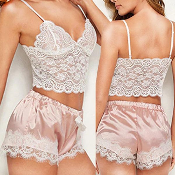 bras sets fashion floral lace cami with satin shorts lingerie set women summer ladies bralette panty underwear, Red;black
bras sets fashion floral lace cami with satin shorts lingerie set women summer ladies bralette panty underwear, Red;black