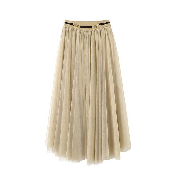 skirts women's 2021 spring style large-scale multi-layer mesh chain waist fashion skirt, Black
skirts women's 2021 spring style large-scale multi-layer mesh chain waist fashion skirt, Black