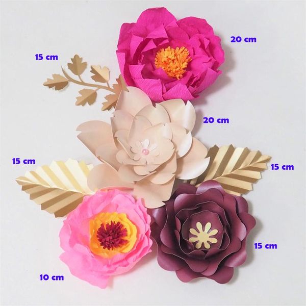 decorative flowers & wreaths diy giant crepe paper artificial flores artificiale 4pcs+ 3 leaves for wedding event backdrop baby nursery mix
decorative flowers & wreaths diy giant crepe paper artificial flores artificiale 4pcs+ 3 leaves for wedding event backdrop baby nursery mix