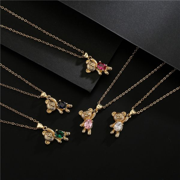 australian ancient 5-color zircon copper micro inlaid 18k real gold electroplating lovely baby bear pendant necklace female, Silver
australian ancient 5-color zircon copper micro inlaid 18k real gold electroplating lovely baby bear pendant necklace female, Silver