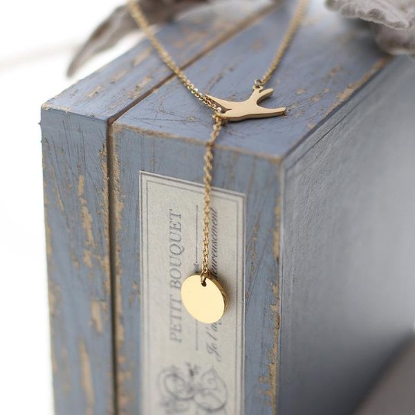 pendant necklaces yun ruo 2021 vintage 18 k gold color swallow necklace adjusted fashion titanium stainless steel jewelry woman accessory, Silver
pendant necklaces yun ruo 2021 vintage 18 k gold color swallow necklace adjusted fashion titanium stainless steel jewelry woman accessory, Silver