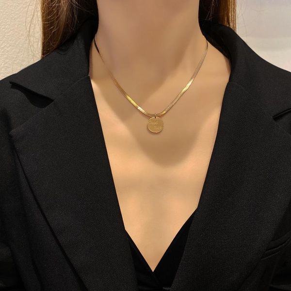 pendant necklaces surprise price jewelry gift luxury titanium steel snake bone chain creative circle collar bridal wedding necklace for wome, Silver
pendant necklaces surprise price jewelry gift luxury titanium steel snake bone chain creative circle collar bridal wedding necklace for wome, Silver