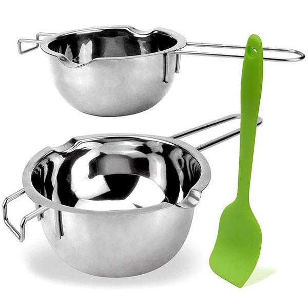 pack double boiler melting pot with silicone spatula for butter chocolate candy cheese (400ml and 600 ml) storage bags
pack double boiler melting pot with silicone spatula for butter chocolate candy cheese (400ml and 600 ml) storage bags