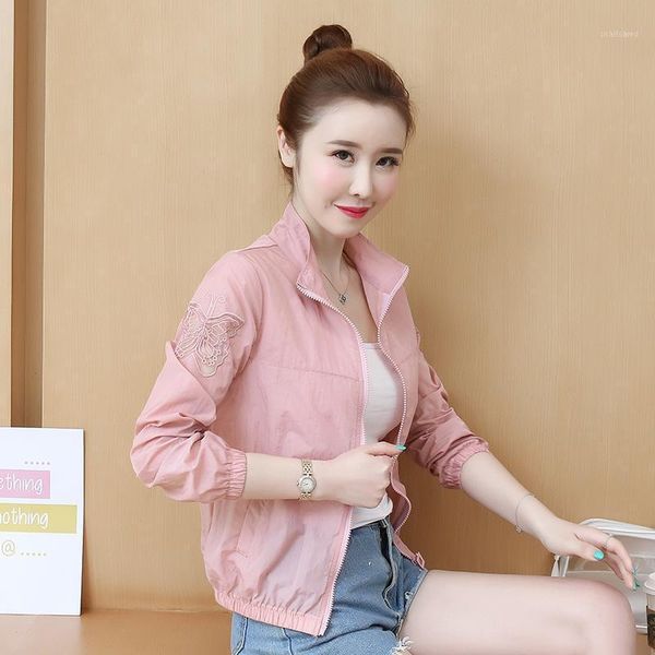 women's jackets 3 colors white pink green thin loose women jacket summer autumn 2021 korean casual coat female sun-proof outwear street, Black;brown
women's jackets 3 colors white pink green thin loose women jacket summer autumn 2021 korean casual coat female sun-proof outwear street, Black;brown