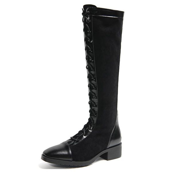 autumn and winter thick heel zipper suede knee length boots women's locomotive high lace up knight for girls, Black
autumn and winter thick heel zipper suede knee length boots women's locomotive high lace up knight for girls, Black