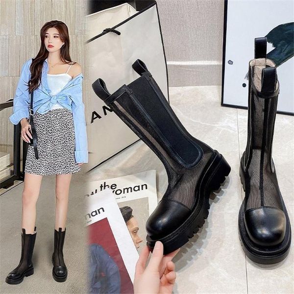 style breathable platform ankle boots hollow out solid color thick bottom women shoes with zipper leather, Black
style breathable platform ankle boots hollow out solid color thick bottom women shoes with zipper leather, Black