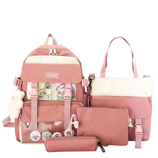 school bags 4pcs/set canvas bag for teenagers girls student women travel backpacks
school bags 4pcs/set canvas bag for teenagers girls student women travel backpacks