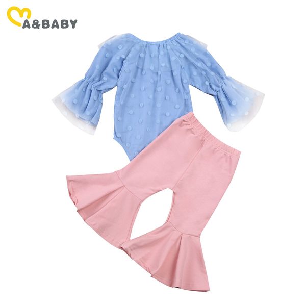 0-3y spring toddler born infant baby girls clothes set dot long sleeve romper flare pants princess outfits 210515, White
0-3y spring toddler born infant baby girls clothes set dot long sleeve romper flare pants princess outfits 210515, White