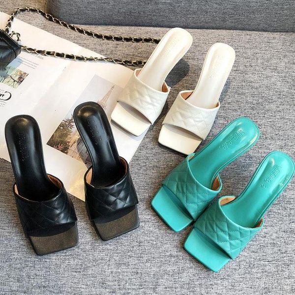 slippers women fashion arrivals high heels sandals slides square toe slip on mules for shoes woman summer, Black
slippers women fashion arrivals high heels sandals slides square toe slip on mules for shoes woman summer, Black