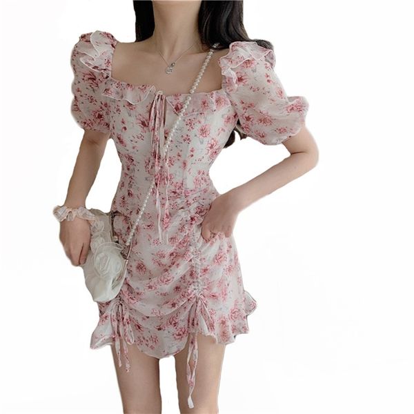 sweet floral dress women summer korean style elegant waist pleated square collar puff sleeve short dresses female lr1188 210531, Black;gray
sweet floral dress women summer korean style elegant waist pleated square collar puff sleeve short dresses female lr1188 210531, Black;gray
