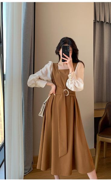 casual dresses elegant women's dress party split side puff sleeve solid slim autumn office lady square collar knee length 2021, Black;gray
casual dresses elegant women's dress party split side puff sleeve solid slim autumn office lady square collar knee length 2021, Black;gray
