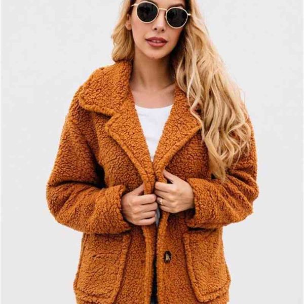 women's & faux fur fashiaon single breasted casual autumn winter coats big pocket warm clothes solid womens designer, Black
women's & faux fur fashiaon single breasted casual autumn winter coats big pocket warm clothes solid womens designer, Black
