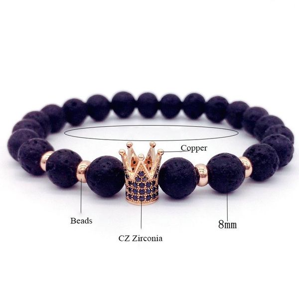 charm bracelets men's and women's beads bracelet volcanic stone crown zircon beaded, Golden;silver
charm bracelets men's and women's beads bracelet volcanic stone crown zircon beaded, Golden;silver
