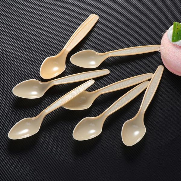 spoons 60pcs disposable utensils grade pp cutlery spoons(yellow)