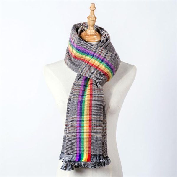 scarves winter fashion multicolor plaid tassel scarf rainbow shawl with for women men warm designer 80*200, Blue;gray
scarves winter fashion multicolor plaid tassel scarf rainbow shawl with for women men warm designer 80*200, Blue;gray
