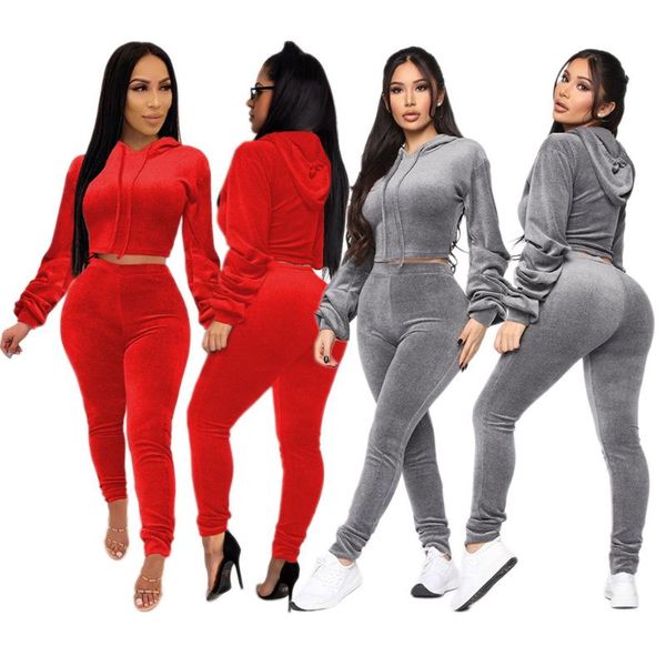 women's tracksuits 2 pcs woman autumn winter suit long sleeve drawstring hoodies sweatshirt + slim elastic pencil pants two piece outfi, Gray
women's tracksuits 2 pcs woman autumn winter suit long sleeve drawstring hoodies sweatshirt + slim elastic pencil pants two piece outfi, Gray