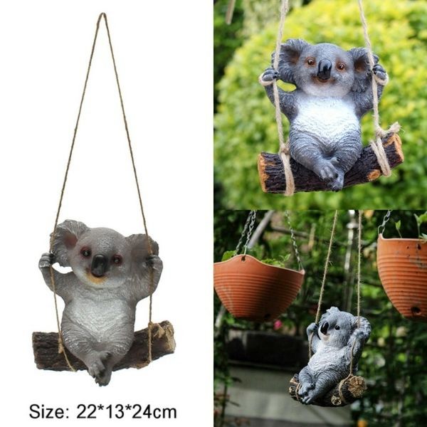 lovely swinging koala bear miniaturas hanging statue outdoor figurines for patio yard christmas garden decoration garden statues
lovely swinging koala bear miniaturas hanging statue outdoor figurines for patio yard christmas garden decoration garden statues