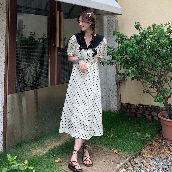 plus size dresses xia xin doll neck polka-dot short sleeves in the middle of long waist french retro dress, Black
plus size dresses xia xin doll neck polka-dot short sleeves in the middle of long waist french retro dress, Black