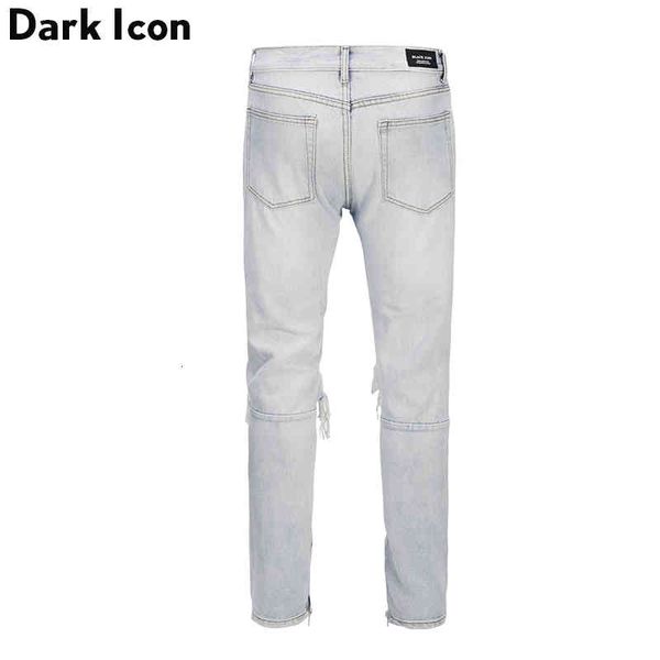 men's jeans dark stoashed ripped ankle zipper denim pants high street light blue men regular style pants1 8dem
men's jeans dark stoashed ripped ankle zipper denim pants high street light blue men regular style pants1 8dem