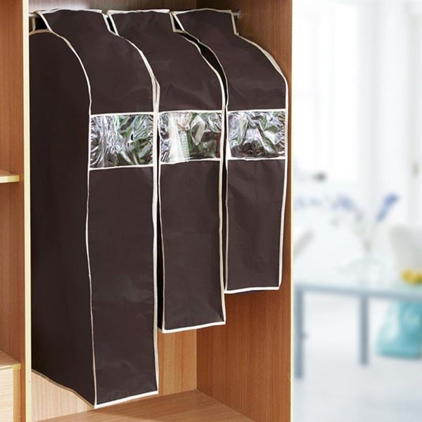 vanzlife thick non-woven fabric 3d clothes dust cover coffee color transparent window proof bag for overcoat, suits storage boxes & bins
vanzlife thick non-woven fabric 3d clothes dust cover coffee color transparent window proof bag for overcoat, suits storage boxes & bins