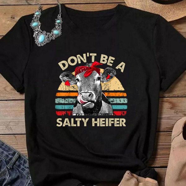 women's t-shirt women don't be a salty heifer print tee soft slogan funny graphics cotton summer crew neck short sleeve letter, White
women's t-shirt women don't be a salty heifer print tee soft slogan funny graphics cotton summer crew neck short sleeve letter, White