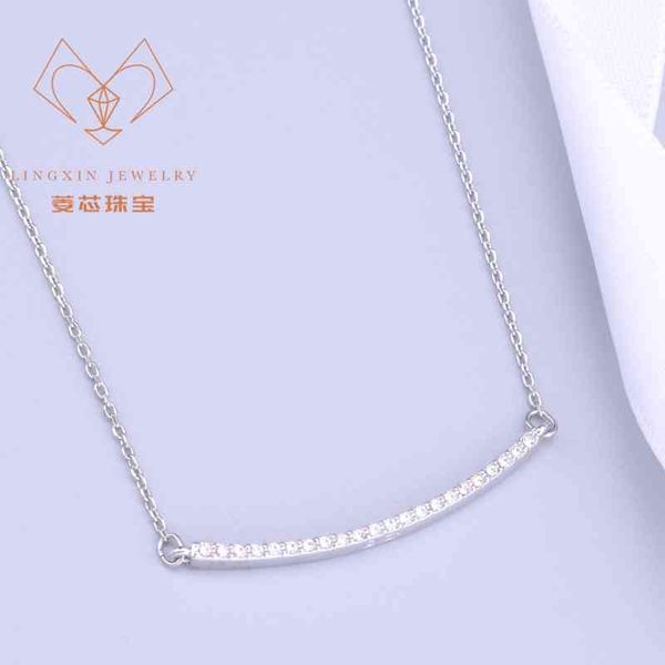 the new shijia to one rose gold diamond smile necklace women's platinum micro set smiling face clavicle chain jingdong port post, Silver
the new shijia to one rose gold diamond smile necklace women's platinum micro set smiling face clavicle chain jingdong port post, Silver