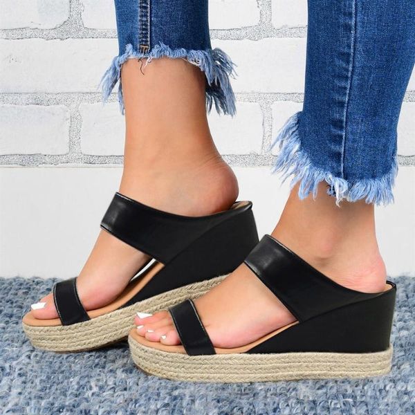 sandals jaycosin summer platform wedges shoes women open toe breathable beach slip-on straw casual slides, Black
sandals jaycosin summer platform wedges shoes women open toe breathable beach slip-on straw casual slides, Black