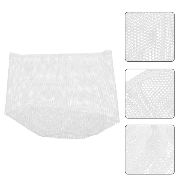 laundry bags 2pcs drawstring wash thickened mesh home white