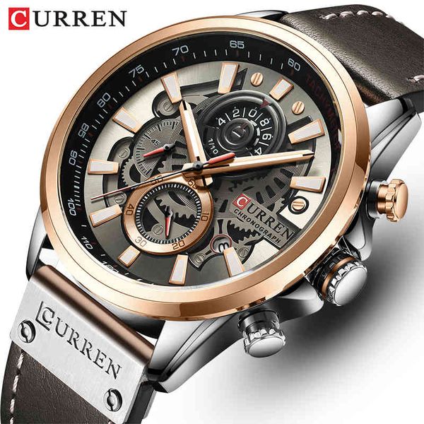curren brand mens watch business quartz watches leather waterproof sport wristwatch chronograph male clock relogio masculino 210517, Slivery;brown
curren brand mens watch business quartz watches leather waterproof sport wristwatch chronograph male clock relogio masculino 210517, Slivery;brown