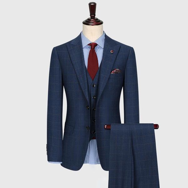 men's suits & blazers 100% wool wedding dress suit men sets deep blue plaid slim leisure style 2021 arrivals blazer vest pant plus size, White;black
men's suits & blazers 100% wool wedding dress suit men sets deep blue plaid slim leisure style 2021 arrivals blazer vest pant plus size, White;black