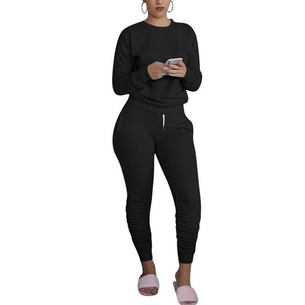 women's jumpsuits & rompers fashion women fluorescent solid long sleeve set, classic round neck tight pleated slim-fit exercise pants,, Black;white
women's jumpsuits & rompers fashion women fluorescent solid long sleeve set, classic round neck tight pleated slim-fit exercise pants,, Black;white
