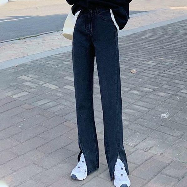 women's jeans woman pants black straight high waist 2021 slit pantalones vaqueros mujer, Blue
women's jeans woman pants black straight high waist 2021 slit pantalones vaqueros mujer, Blue