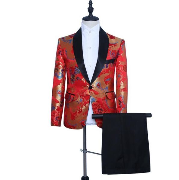 men's suits & blazers chinese style blazer men groom suit red jackets mens wedding costume singer star dance stage cloth formal dress b, White;black
men's suits & blazers chinese style blazer men groom suit red jackets mens wedding costume singer star dance stage cloth formal dress b, White;black