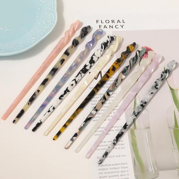 hair accessories simple style marble acetic acid plate hairpin insert for women, Slivery;white
hair accessories simple style marble acetic acid plate hairpin insert for women, Slivery;white