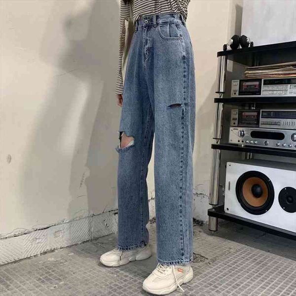 ripped straight jeans for women denim trousers streetwear high waist stretch jeans hole denim pants, Blue
ripped straight jeans for women denim trousers streetwear high waist stretch jeans hole denim pants, Blue